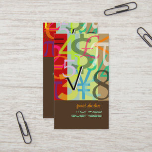Tarjeta De Visita Contable, Asesor financiero/Color de fondo DIY