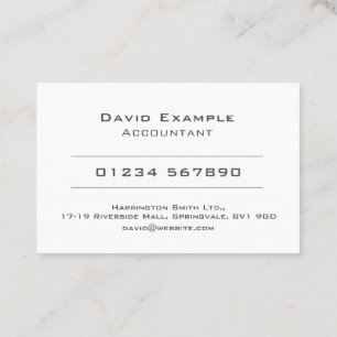 Tarjeta De Visita Contable con foto de Holder