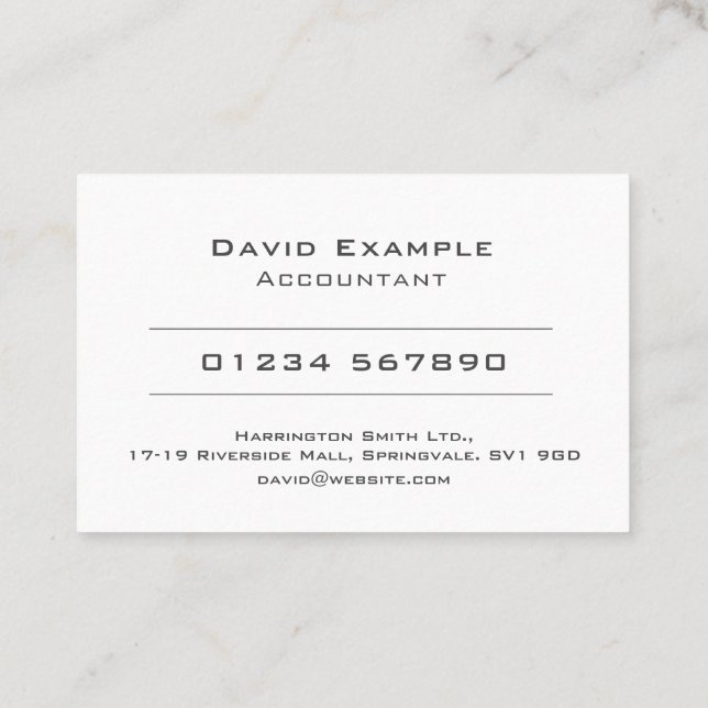 Tarjeta De Visita Contable con foto de Holder (Reverso)