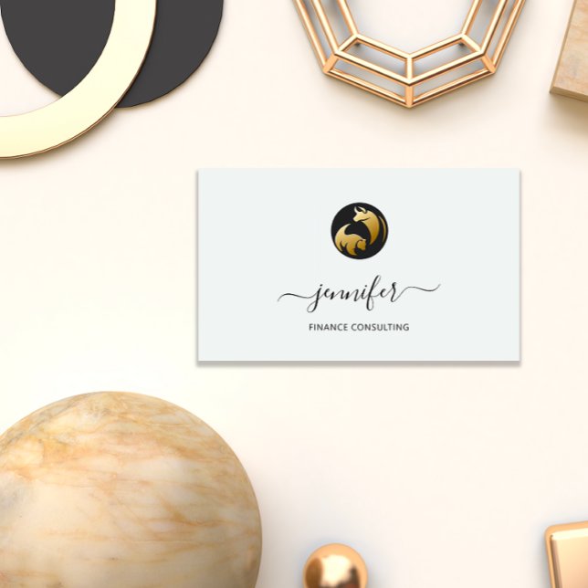 Tarjeta De Visita Contable de asesoría financiera acumula bufalo (Finance Consulting Broker Accountant Coins Bufalo Business Card)