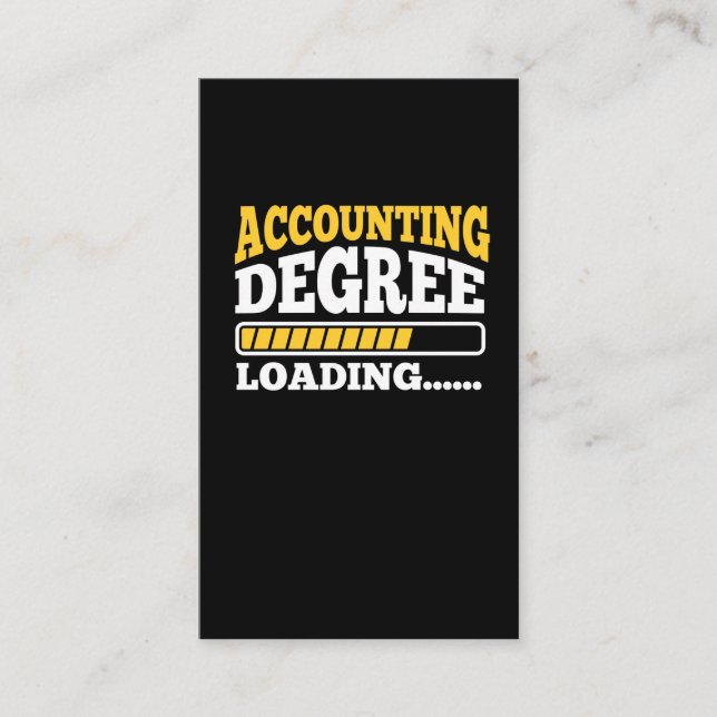 Tarjeta De Visita Contable del graduado del cargamento del grado de (Anverso)
