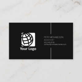 Tarjeta De Visita Contable Financial Services Black Elegant