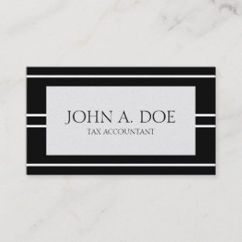 Tarjeta De Visita Contable que considera PlatinumBlack de CPA del