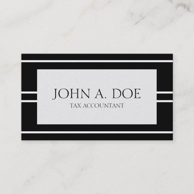 Tarjeta De Visita Contable que considera PlatinumBlack de CPA del (Anverso)