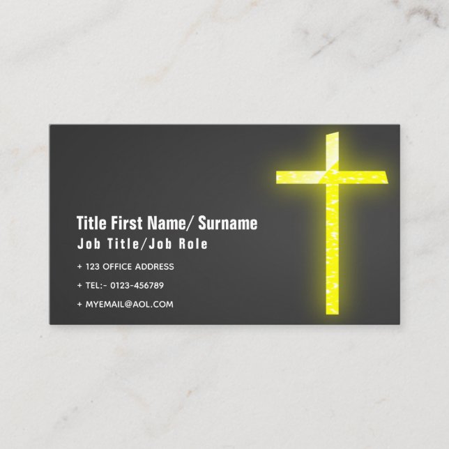 Tarjeta De Visita Contacto de fe de la Iglesia católica (Anverso)