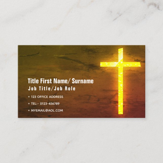 Tarjeta De Visita Contacto de la Iglesia de la fe del sacerdote cató (Anverso)