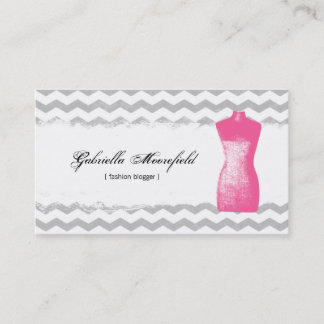 Tarjeta De Visita Contacto moderno del Blogger de la moda
