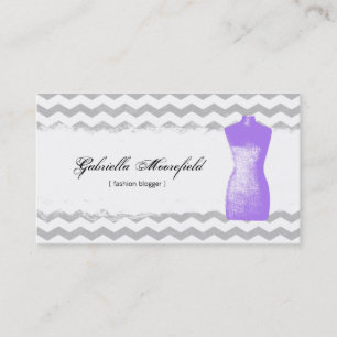 Tarjeta De Visita Contacto púrpura del Blogger de la moda