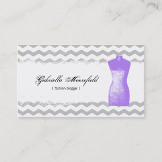 Tarjeta De Visita Contacto púrpura del Blogger de la moda