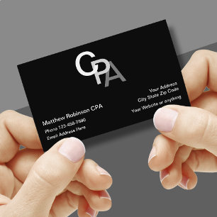 Tarjeta De Visita Contador CPA Estilo Monograma