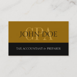 Tarjeta De Visita Contador de impuestos S Stripe CPA D Gold