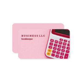 Tarjeta De Visita Contador de libros (rosa)