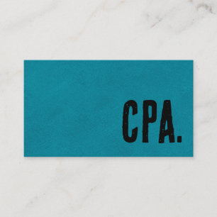 Tarjeta De Visita Contador Premier Blue Faux Leather