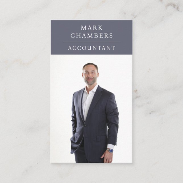 Tarjeta De Visita Contador profesional moderno de fotografía empresa (Anverso)