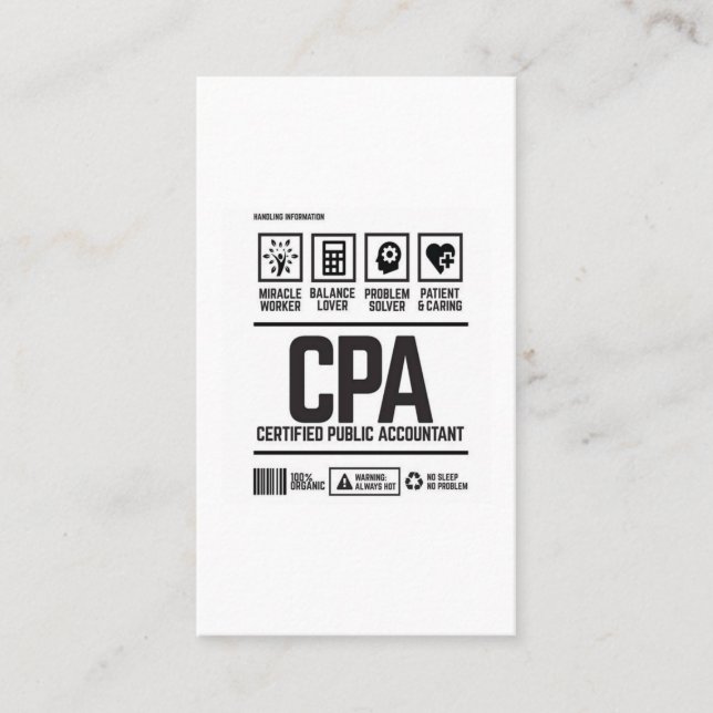 Tarjeta De Visita contador público certificado-CPA (Anverso)