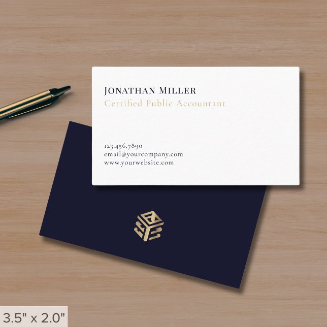 Tarjeta De Visita Contador público Minimalista moderno (Subido por el creador)