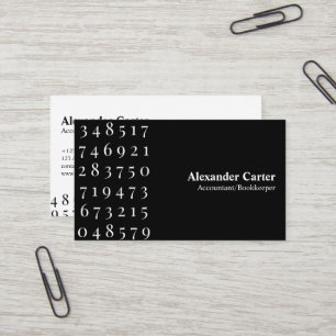 Tarjeta De Visita Contador y tenedor de libros profesional finanzas