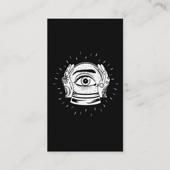 Tarjeta De Visita Contadores de fortuna de crystal Ball Psicóquicos (Anverso)
