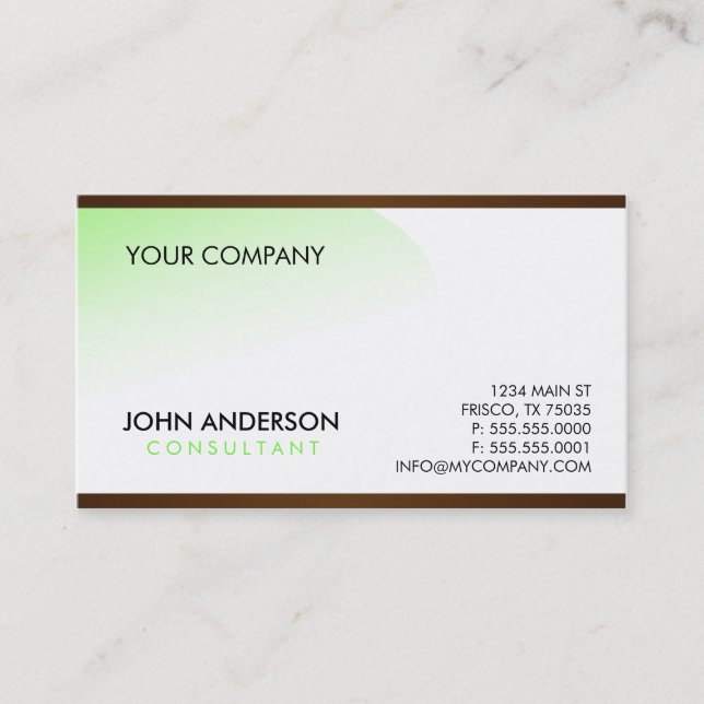 Tarjeta de visita contemporánea (Anverso)