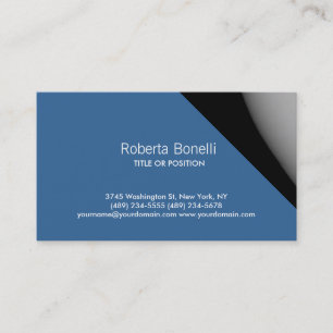 Tarjeta de visita contemporánea Blue Gray Plain