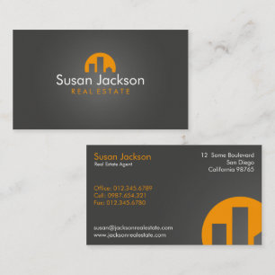 Tarjeta de visita contemporánea de las propiedades