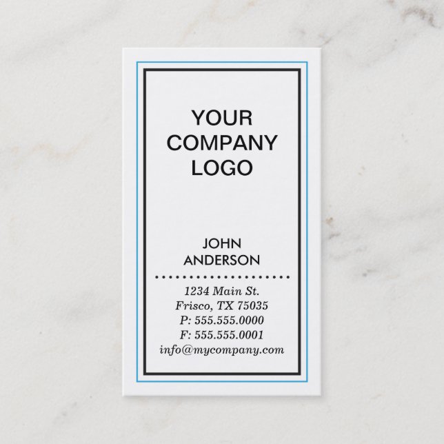 Tarjeta de visita contemporánea simple (Anverso)