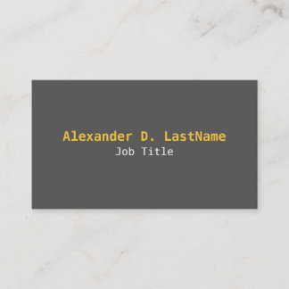 Tarjeta de visita contemporánea simple gris y