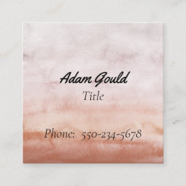 Tarjeta de visita contemporánea Watercolor Square
