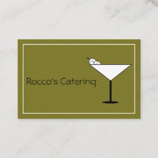 Tarjeta De Visita Contemporary Martini Glass Bartender Business Card