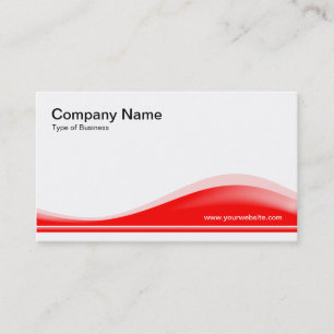 Tarjeta De Visita Contorno de la onda - rojo