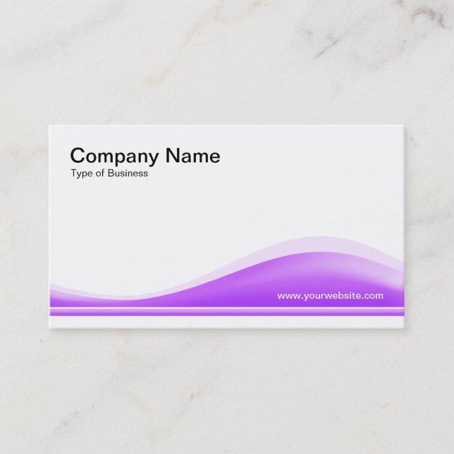 Tarjeta De Visita Contorno de onda - Púrpura claro (Anverso)