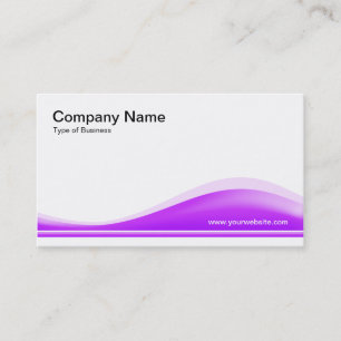 Tarjeta De Visita Contorno de ondas - Neon Purple