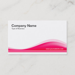 Tarjeta De Visita Contorno de ondas - Rojo neón