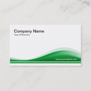 Tarjeta De Visita Contorno de ondas - Verde de hierba