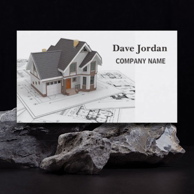 Tarjeta De Visita Contractor de arquitecto de construcción de Builde (Builder Handyman Construction Architect Contractor Business Card)
