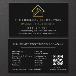 Tarjeta De Visita Contractor & Handyman QR Code