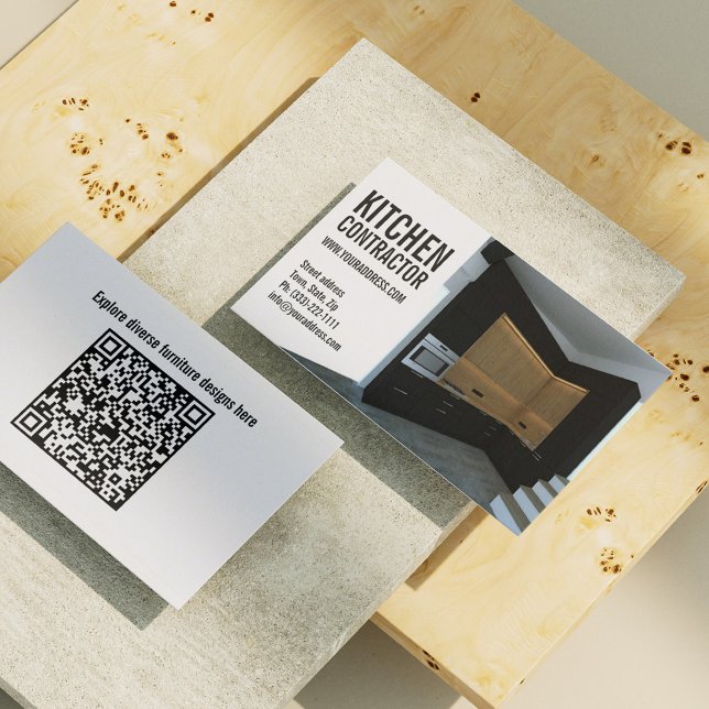 Tarjeta De Visita Contractores de cocina Cabina Carpentry Moderno (Perfect for business)