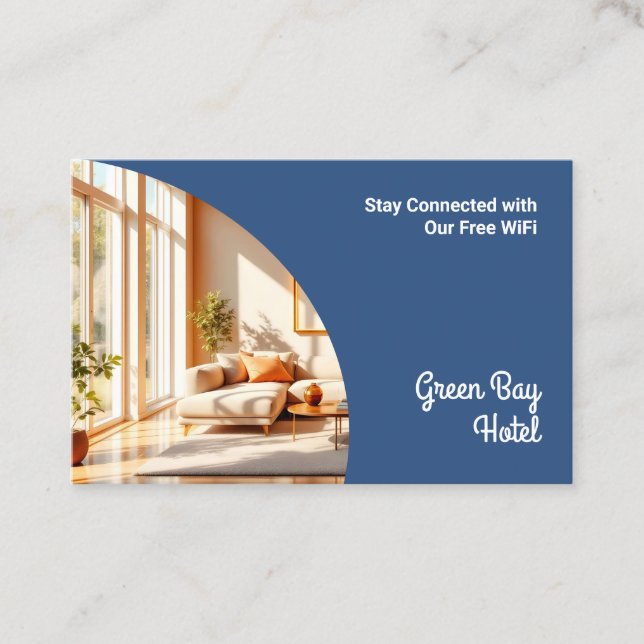 Tarjeta De Visita Contraseña de invitado de Internet Wi-Fi (Anverso)