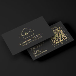 Tarjeta De Visita Contratista Arquitecto Techos Construcción Negro