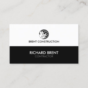 Tarjeta De Visita Contratista Construcción Edificio