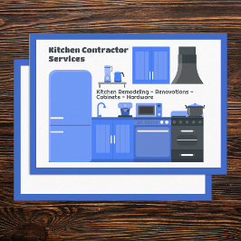 Tarjeta De Visita Contratista de cocina