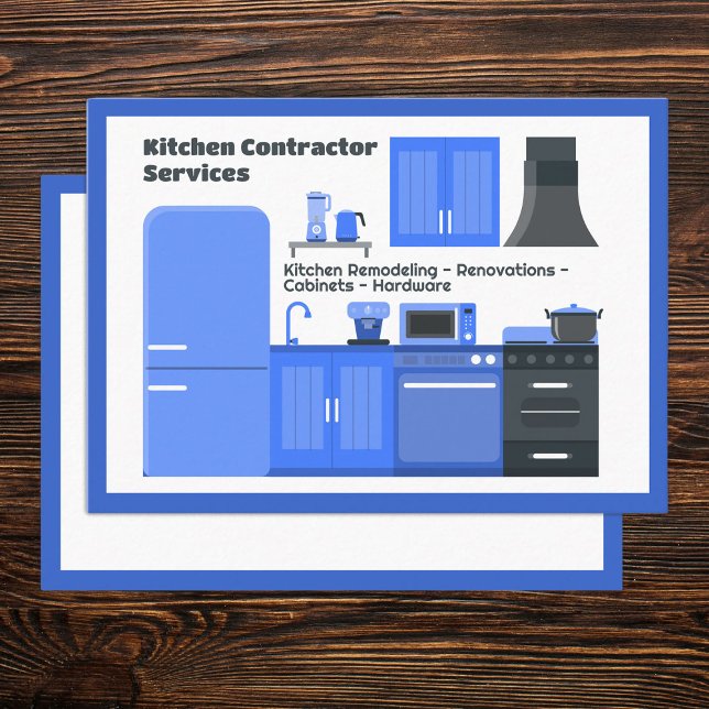 Tarjeta De Visita Contratista de cocina (Kitchen Contractor Business Cards)