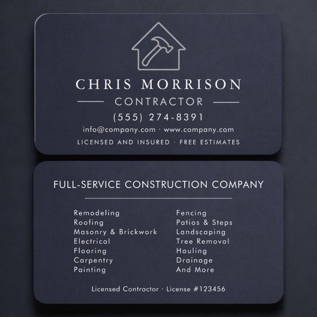 Tarjeta De Visita Contratista de Construcción de Edificios (Subido por el creador)