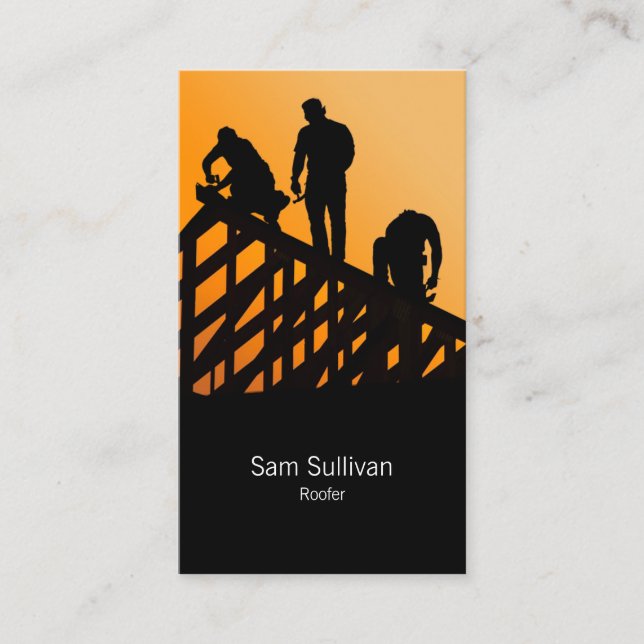 Tarjeta De Visita Contratista de construcción de techos (Anverso)