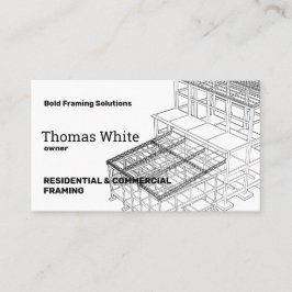 Tarjeta De Visita Contratista de encuadernación simple