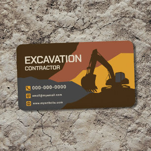 Tarjeta De Visita Contratista de excavación