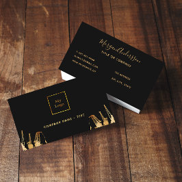 Tarjeta De Visita Contratista de grúas de construcción de oro negro