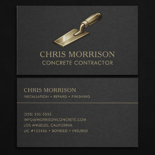 Tarjeta De Visita Contratista de Hormigón Profesional