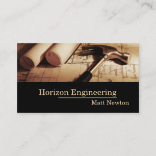 Tarjeta De Visita Contratista de Ingeniería Arquitectónica Construcc