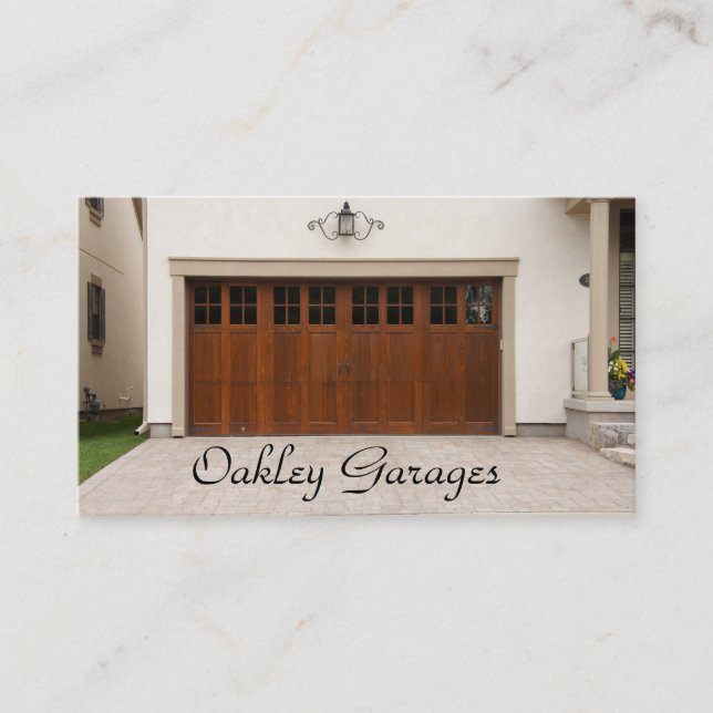 Tarjeta De Visita Contratista de la casa de conducción de la puerta  (Anverso)